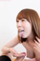Busty Kisaki Aya sucking cock and rewarded with cum in mouth