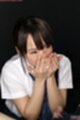 Student Mizushima Ai on her knees giving handjob in uniform