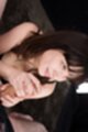 Breasty Shirasaki Miu on her knees giving handjob