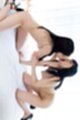 Yokoyama Natsuki and Aoi Shino kissing naked in high heels